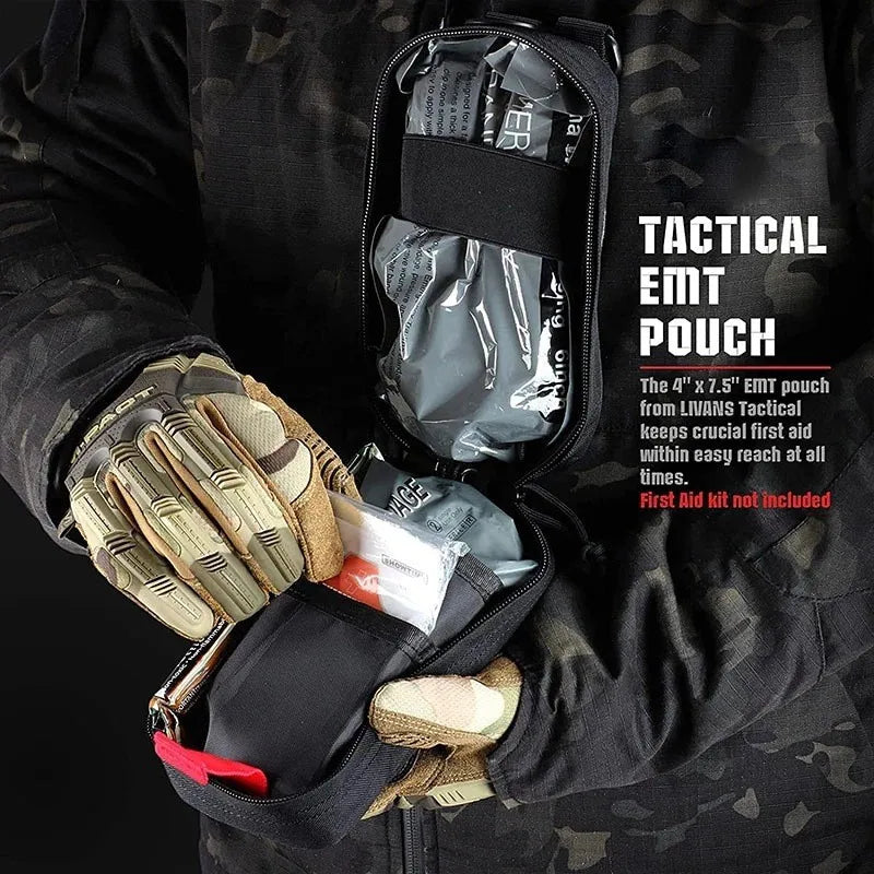 EDC Molle Waist IFAK Pack Bag Survival Emergency Medical Kit Outdoor First aid kit Camping Travel Waist Pack Accessory Pouch Peaceful Pleasures Health and Wellness