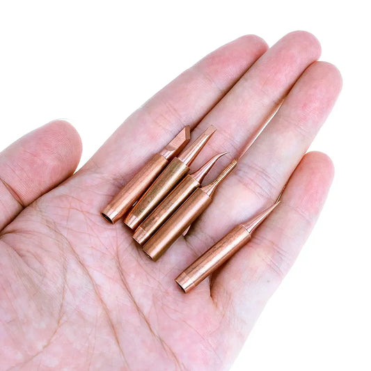 5pcs 900M-T Pure Copper Soldering Iron Tip Lead-free Solder Tips Welding Head BGA Soldering Tools Branding Iron Peaceful Pleasures Health and Wellness