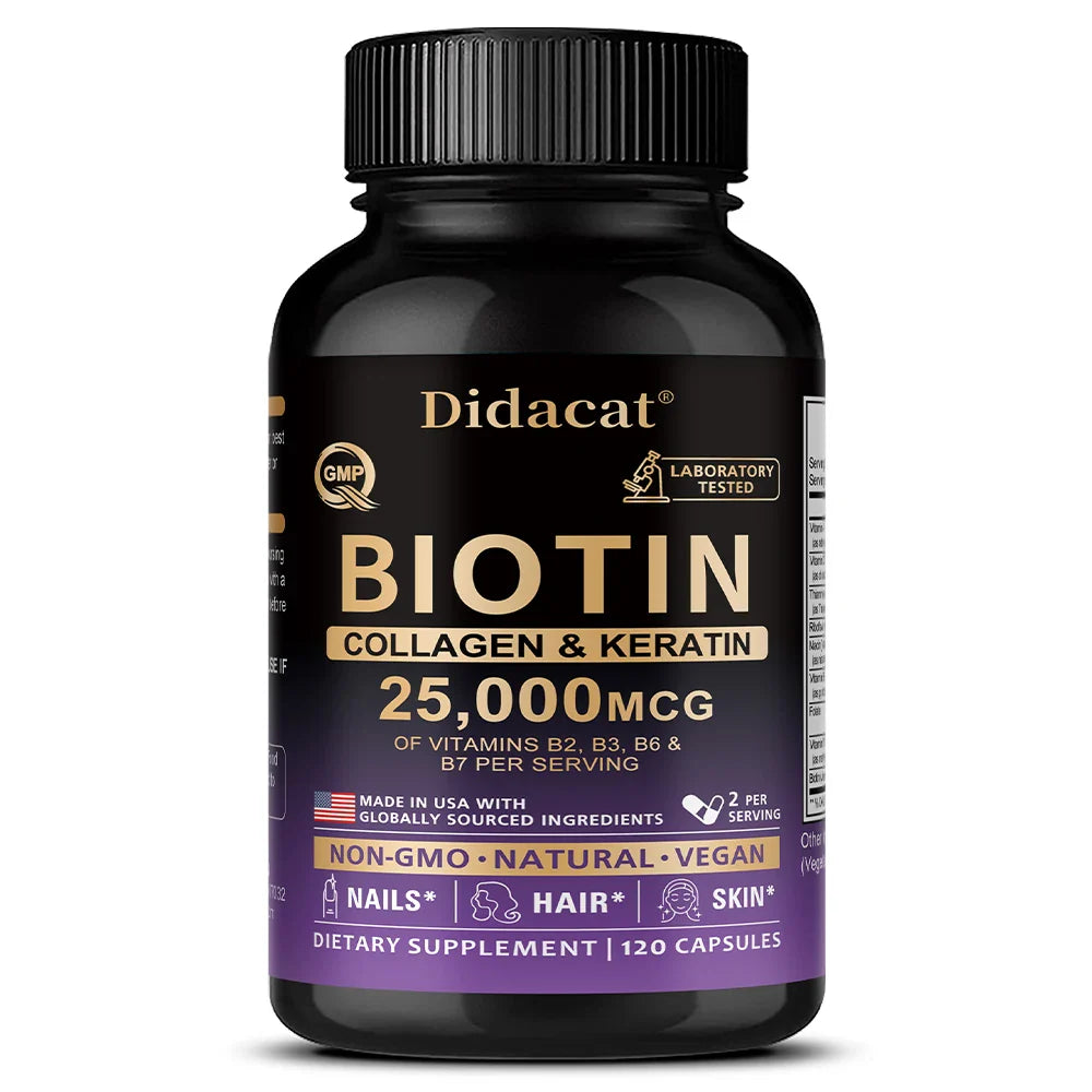 Biotin 25000 mcg + Collagen & Keratin – Hair, Skin & Nails