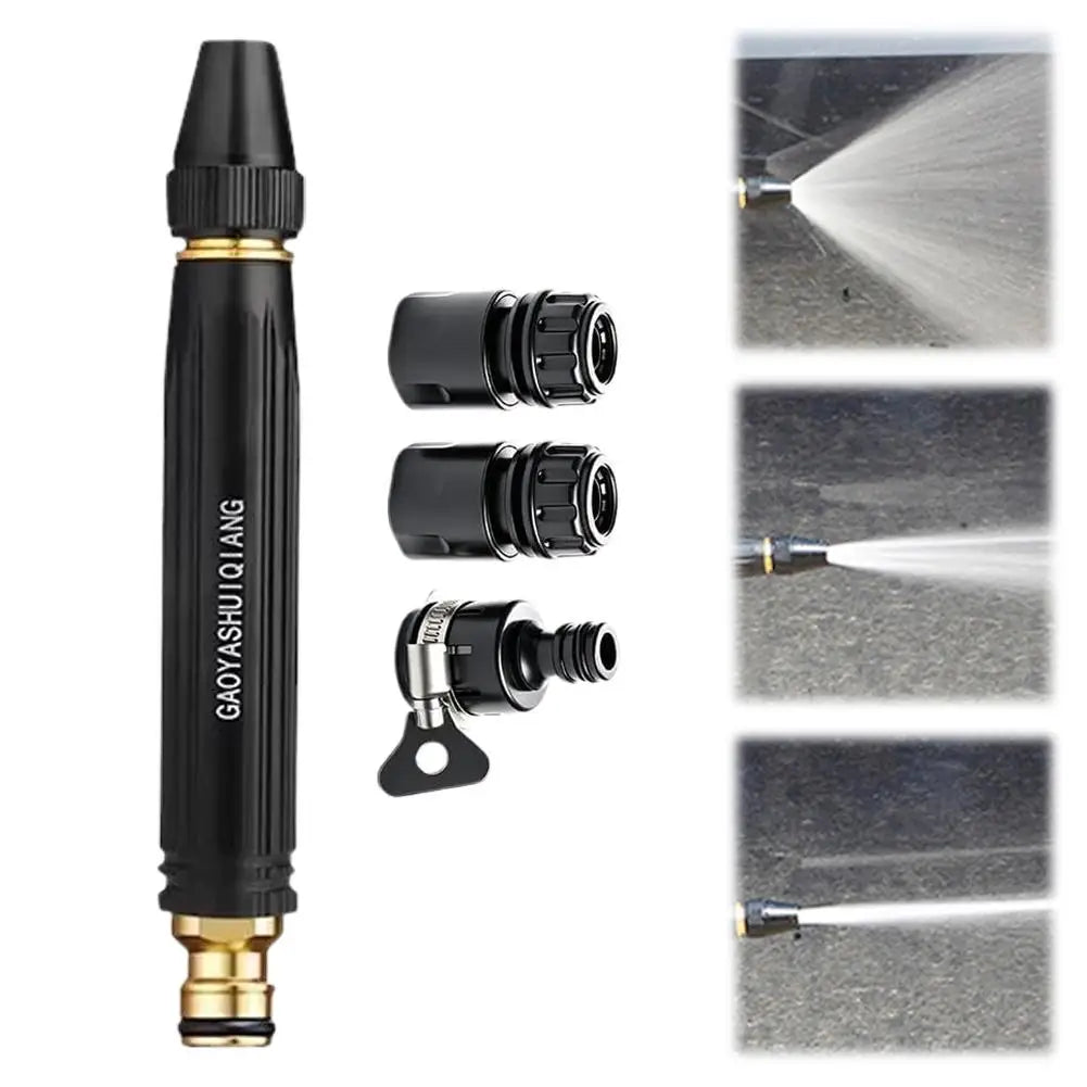 Adjustable High Pressure Water Gun Nozzle Household Garden Hose Spray Nozzle Car Washing Sprayer Nozzle for Cleaning Watering Peaceful Pleasures Health and Wellness A 1set