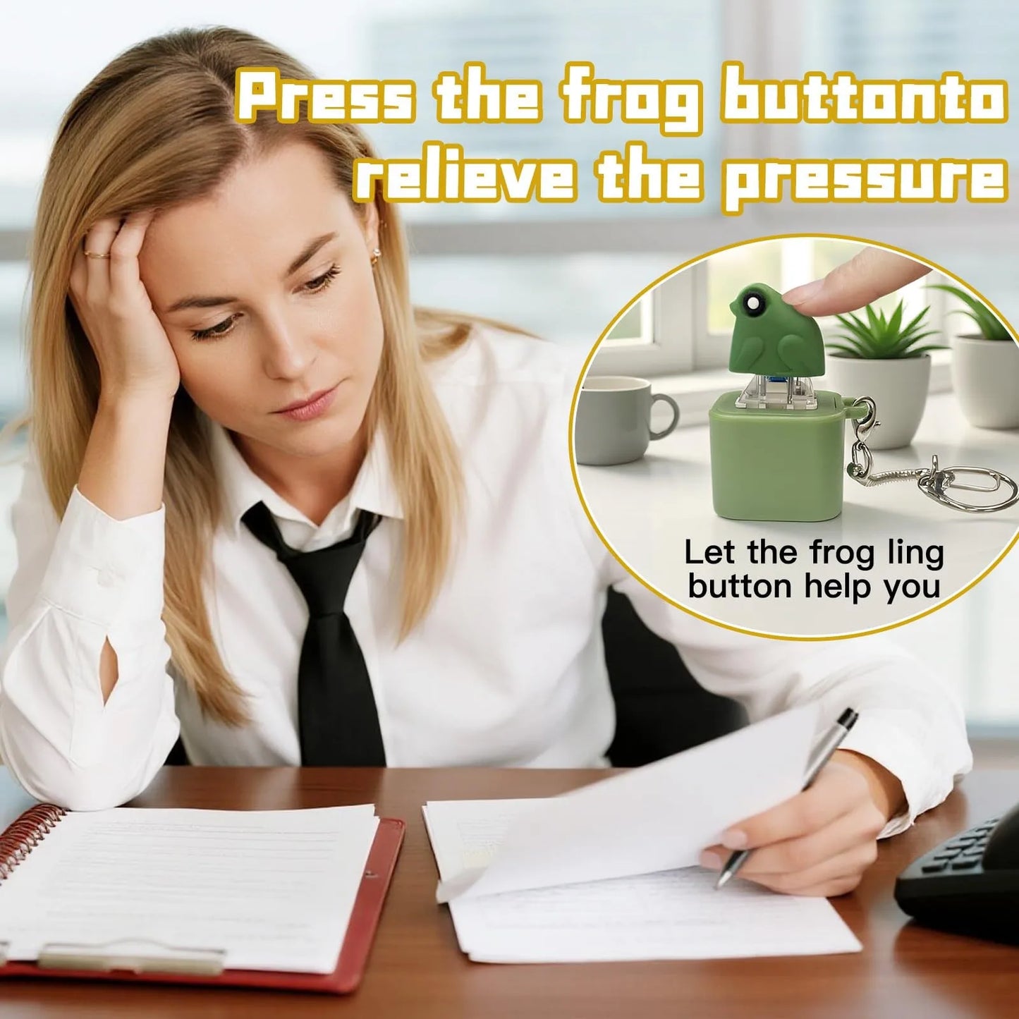 Croaking Frog Keychain LED Fidget Clicker – Stress Relief Gift