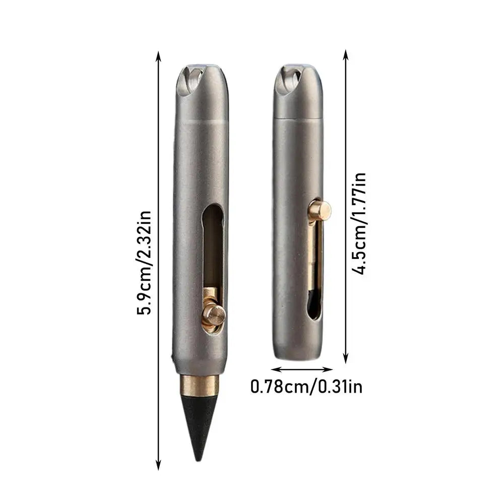 Titanium Alloy Eternal Pencil | Keychain Pocket Pen, No Sharpen