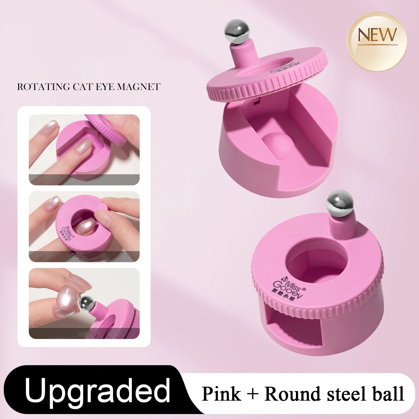360° Rotating Cat Eye Magnet | 3D Glass Bead Nail Art Tool