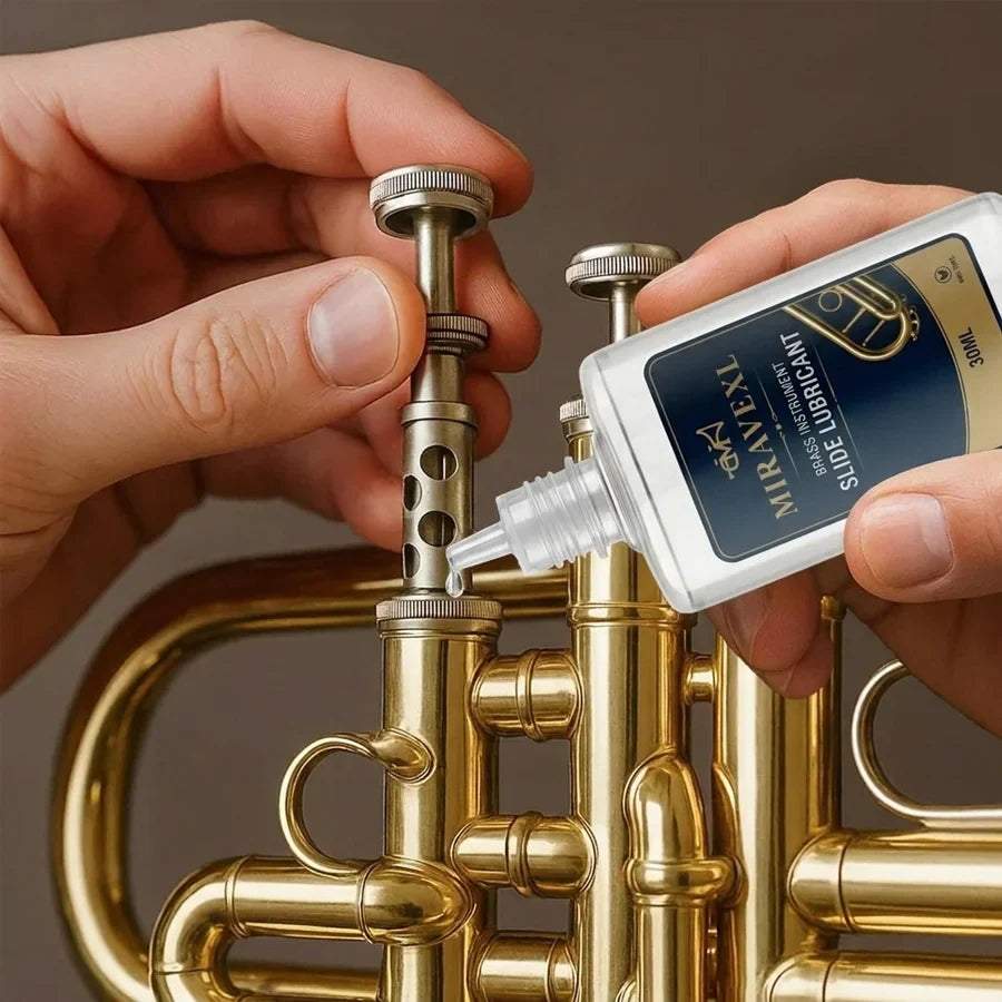 MIRAVEXL Brass Valve Oil 30ml – Trumpet, Horn, Tuba Lubricant