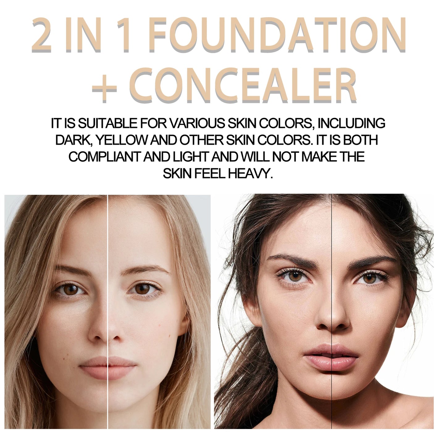 Jaysuing Dual-Ended Liquid Concealer & Foundation Wand