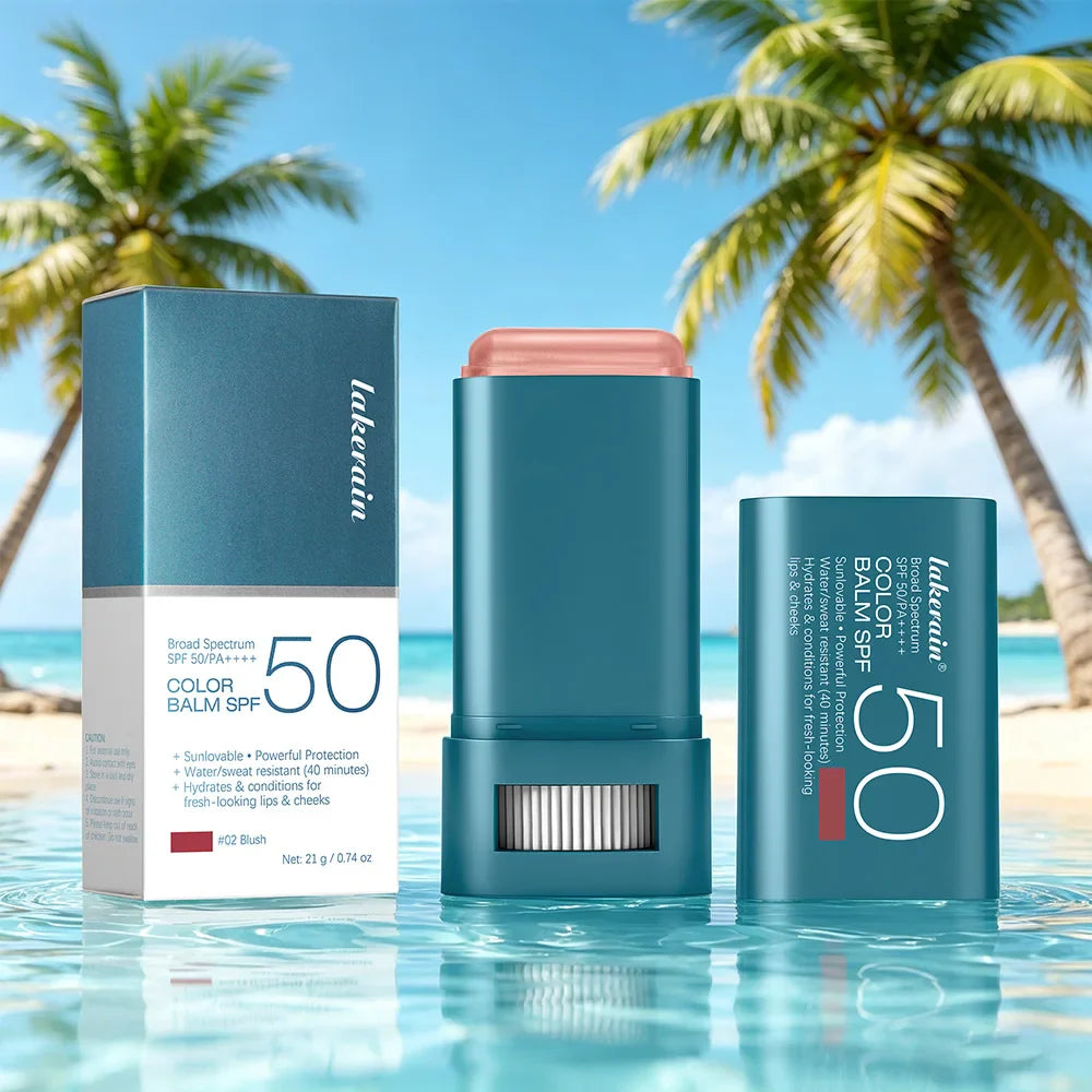 Lakerain SPF 50 Color Balm – Lip & Cheek Tint | Natural Blush