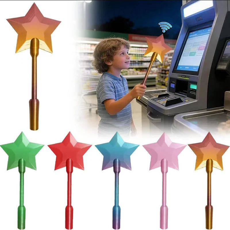 3D Printed Star Magic Wand NFC Tap-to-Pay Card Holder