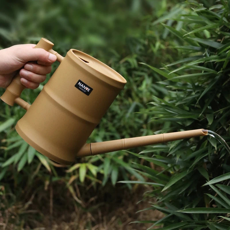 Gardening flowers and green plants plastic bamboo tube long mouth watering kettle courtyard home special watering kettle Peaceful Pleasures Health and Wellness