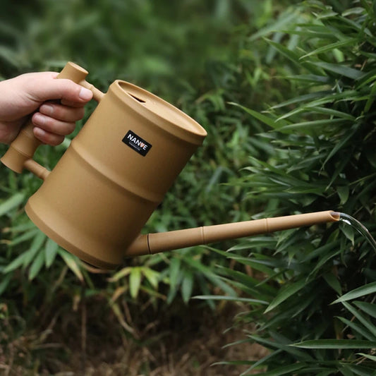 Gardening flowers and green plants plastic bamboo tube long mouth watering kettle courtyard home special watering kettle Peaceful Pleasures Health and Wellness