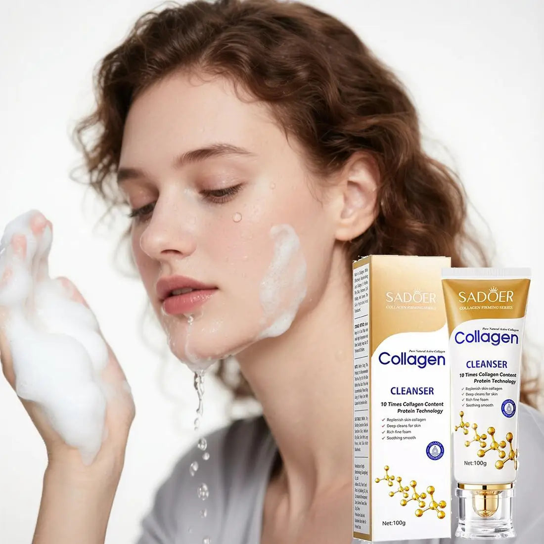 SADOER Collagen Foaming Facial Cleanser – Deep Clean 100g