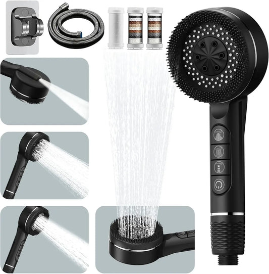 Filtered High-Pressure Handheld Shower Head | 4 Spray Modes Handheld Shower Head Oasis Select