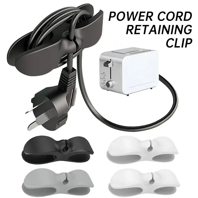 Silicone Cable Winder Cord Organizer Clips for Kitchen 3/6 Pcs