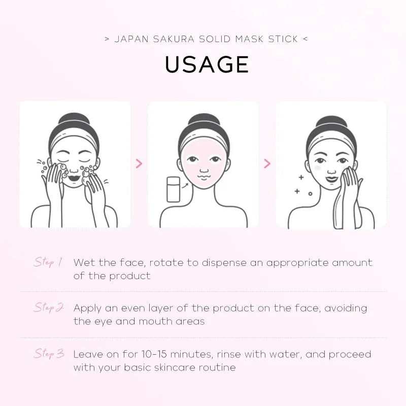 Sakura Face Mask Stick – Pore Cleansing & Oil Control | 45g