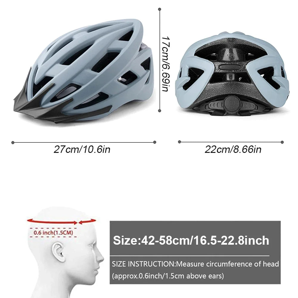 1PCS Bike Helmets for Men - Women Bicycle Helmet Adult - Lightweight Comfort Adjustable Cycling Helmet for Mountain Road Biker Peaceful Pleasures Health and Wellness