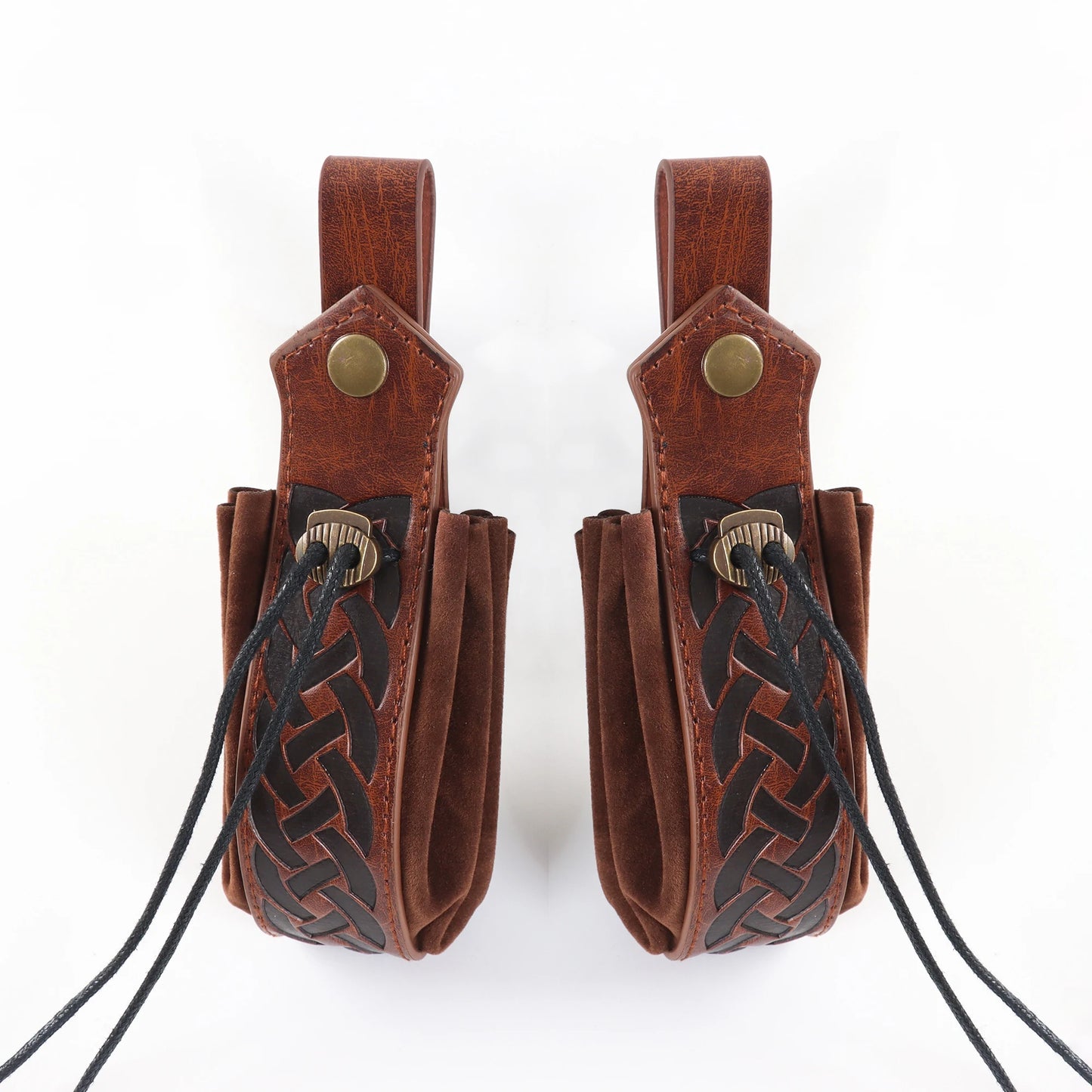 Men Medieval Knight PU Leather Belt Accessories Pouch Universal