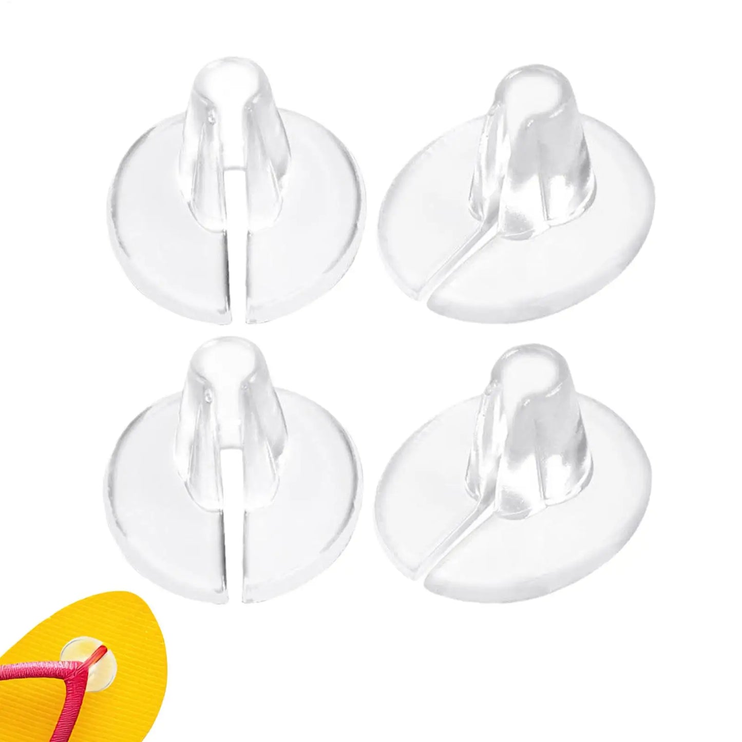 4-Pack Gel Forefoot Cushion Pads – Anti-Slip Flip Flop Inserts