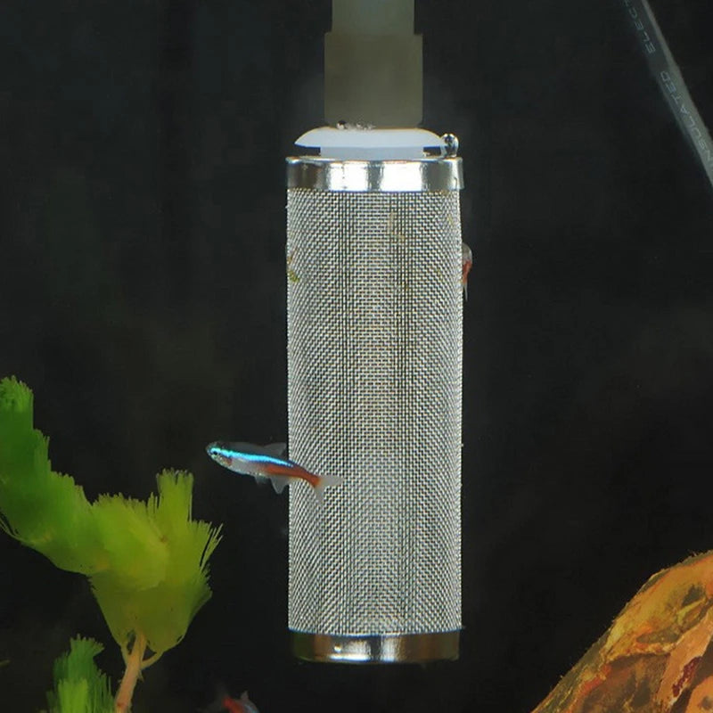 Aquarium Inflow Inlet Filter Stainless Basket Mesh Net Filter Guard Fish Tank Filter Accesories Intake Strainer Pre-Filter Cover Peaceful Pleasures Health and Wellness