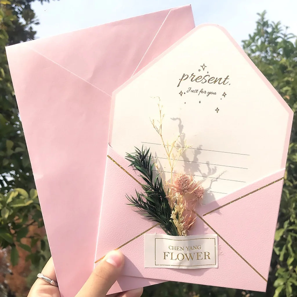 3D Dried Flower Standing Greeting Card | DIY Personalized Gift