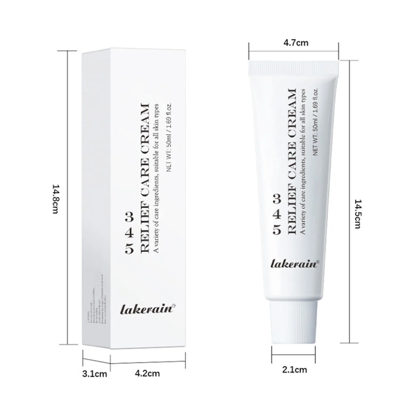 345 Relief Face Cream | Hyaluronic Acid, Aloe & Vitamin E 50g