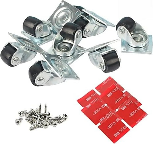 0.5" Ultra Quiet Nylon Drawer Pulley Mini Cabinet Caster Wheel Mini Cabinet Caster Oasis Select 10 pcs 0.5 inch