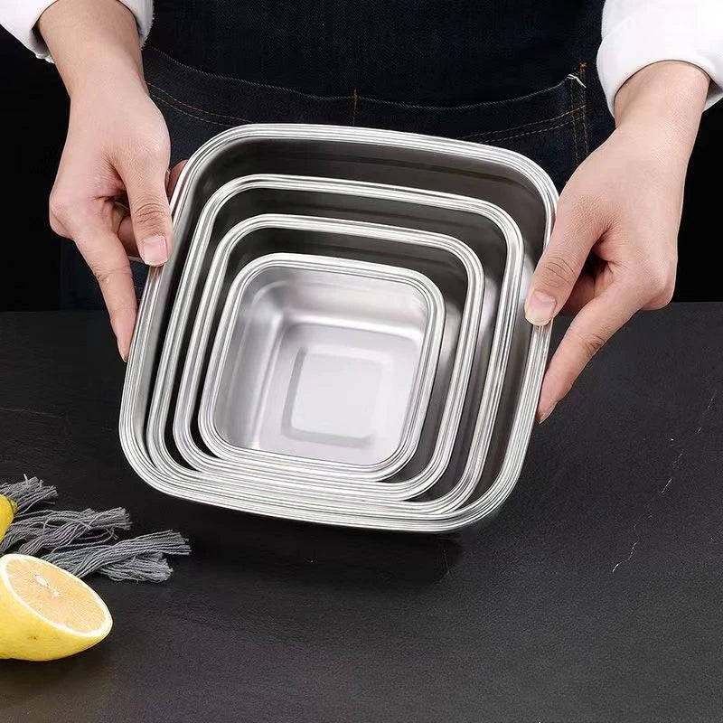 3-Piece Stainless Steel Food Containers Set 400/750/1200ml