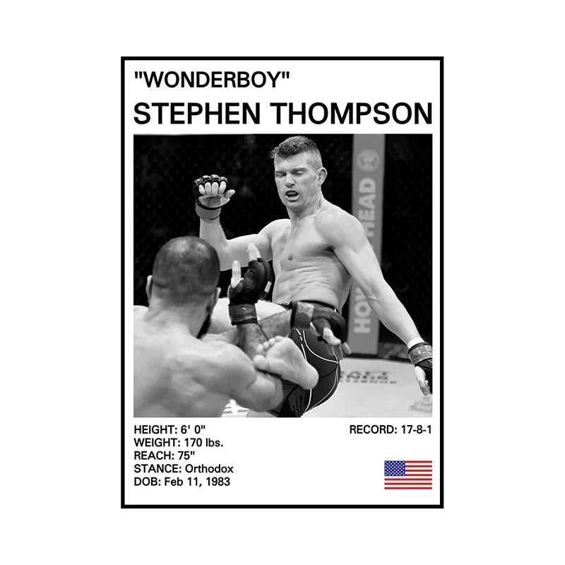 Boxing Legends Black & White Canvas Wall Art – Gym Home Decor