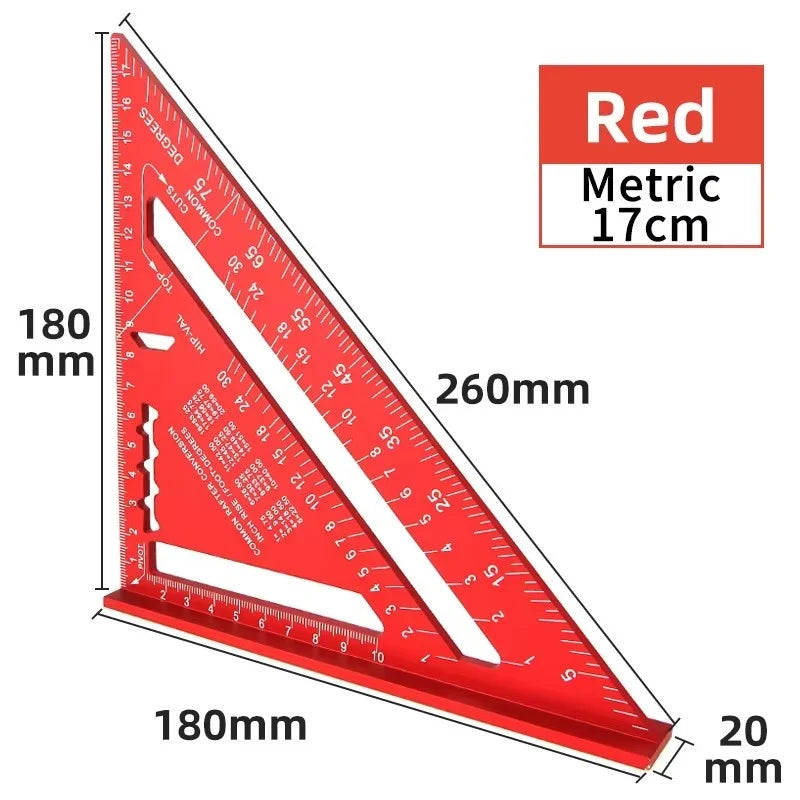 Triangle Ruler Measurement Tool Aluminium Alloy Carpenter Square