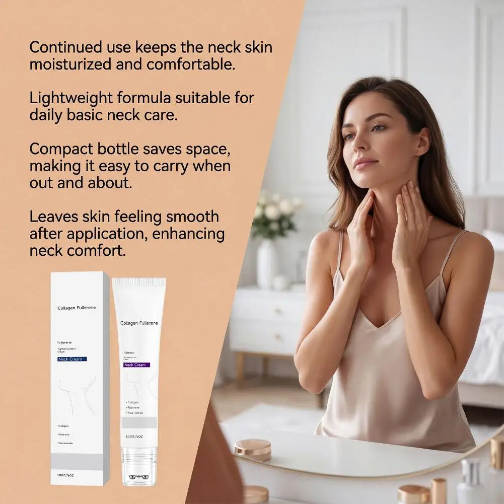 Instant Light Line Neck Cream Collagen Anti-Wrinkle Fade Fine Lines Firming Skin Rollerball Design Massage Promotes Absorption Peaceful Pleasures Health and Wellness