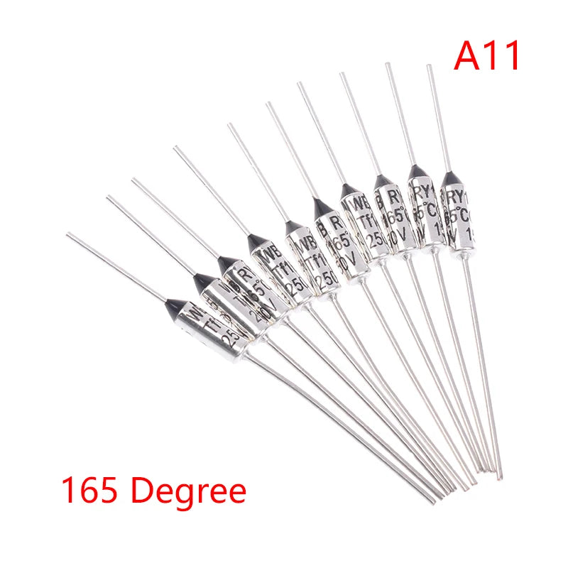 10Pcs TF Thermal Fuse RY 15A 250VTemperature 121C 125C 128C 130C 135C 140C 145C 150C 155C 160C 165C 167C 175C 180C 185C 192C Peaceful Pleasures Health and Wellness 165 Degree