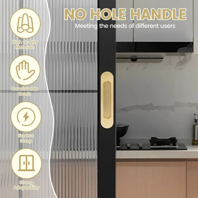 4-Pack Self-Adhesive Sliding Door Handles – No-Drill Cabinet Pulls
