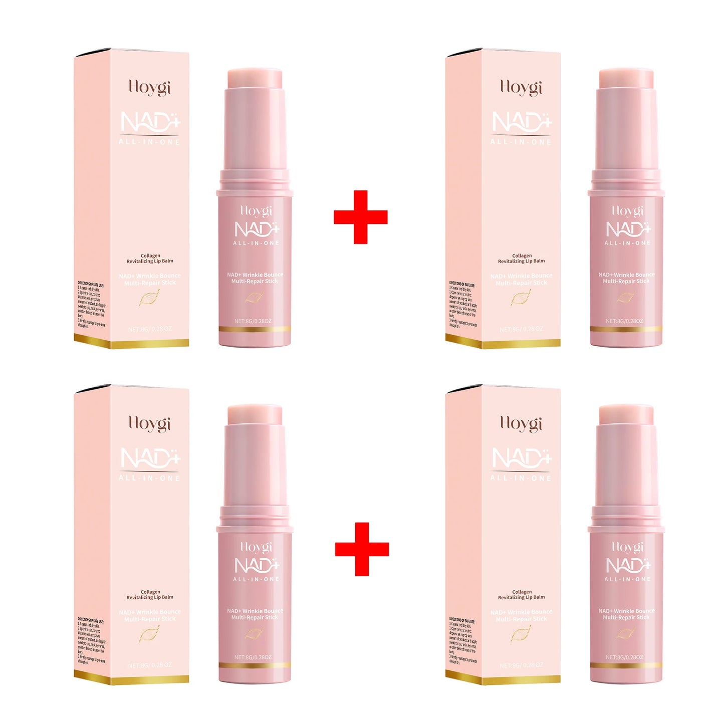 Nad+ Multi-repair Stick for Face & Lips, Hydrating Moisturizing Skin Fade Fine Lines Improve Dullness Skin Brightening Skin Care Peaceful Pleasures Health and Wellness 4pcs