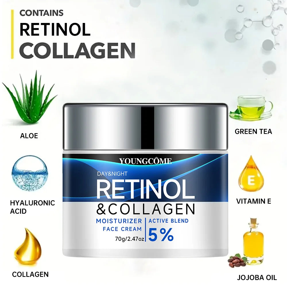Retinol Face Cream Smooth Wrinkle Younger Firming Lifting Fade Fine Lines Whitening Moisturizing Brightening Skin Care Cosmetic Peaceful Pleasures Health and Wellness
