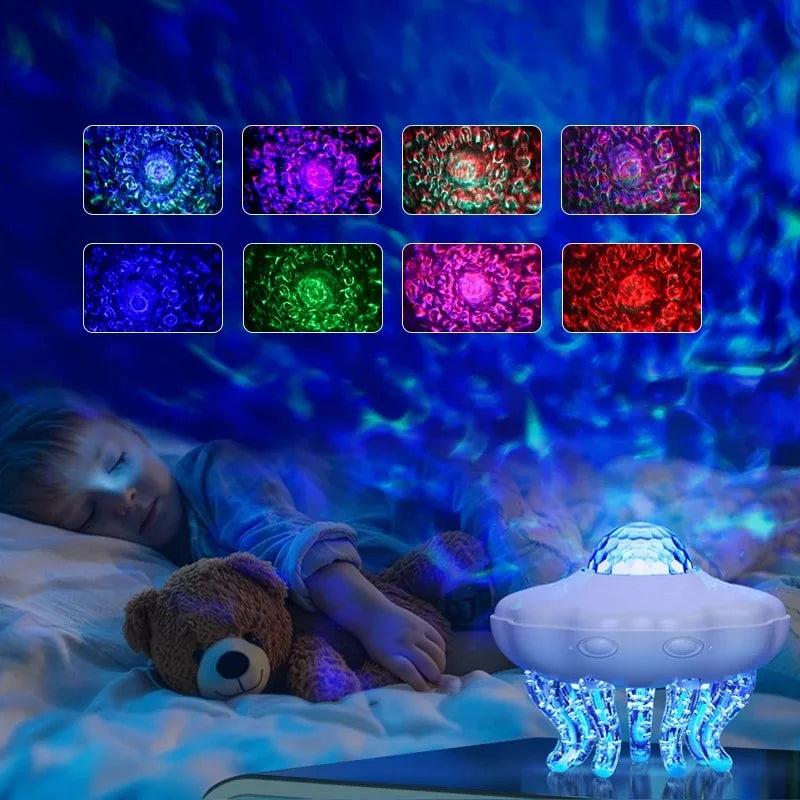 Jellyfish Galaxy Projector Night Light – 8 Color Modes