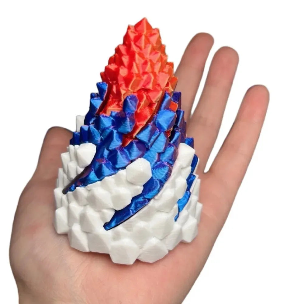 3D Printed Crystal Spiral Cone Figurine | Desk Decor & Fidget Toy