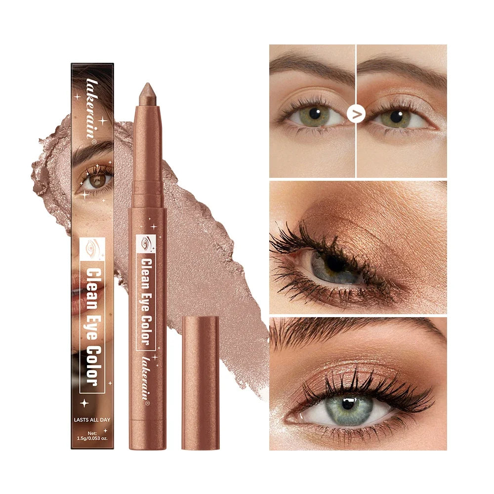 12 Colors Waterproof Eyeshadow Sticks Long Lasting High Pigmented Shimmer Glitter And Matte Eyeshadow Pencil Makeup Peaceful Pleasures Health and Wellness