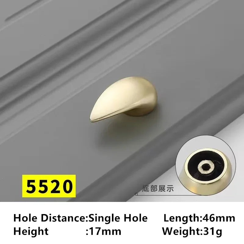Golden Ring Cabinet Knob – Single Hole Zinc Alloy Drawer Handle