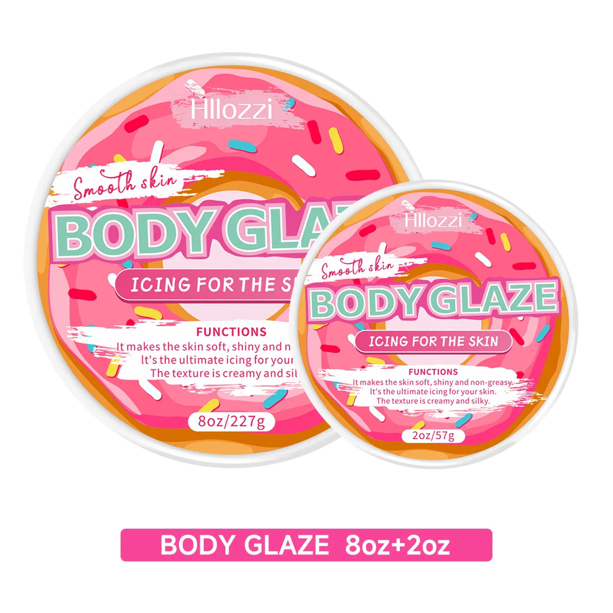 Body Glaze Donut Cream – Moisturizing & Brightening | 2oz & 8oz