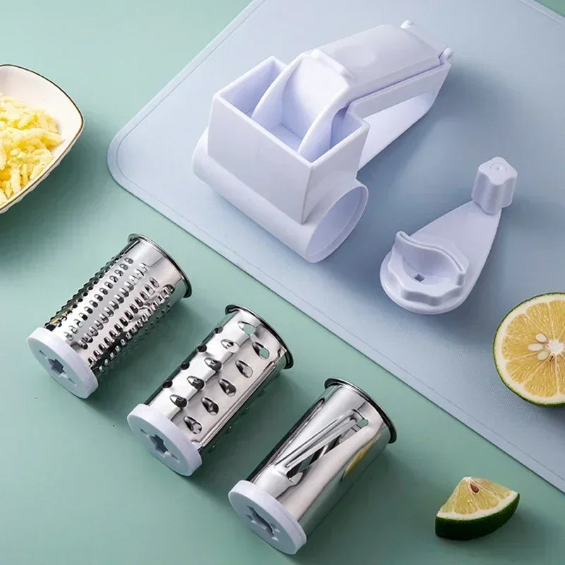 1 and 3 In 1 Kitchen Supplies Plastic Hand cranked rotating cheese planer creative cheese grater Multi functional cheese grater Peaceful Pleasures Health and Wellness