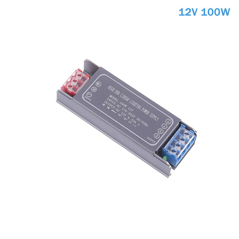 New DC 12V 24V Switching Power Supply -264V LED Light Driver Power Adapter 100W 200W 300W Mute Lighting Peaceful Pleasures Health and Wellness 12V 100W
