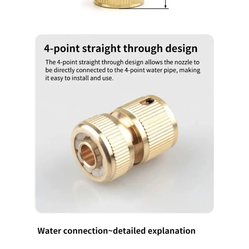 4-Way High Pressure Quick Connector – Car Wash & Garden Hose