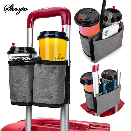 Travel Luggage Cup Holder – Fits All Suitcase Handles Luggage Cup Holder Oasis Select