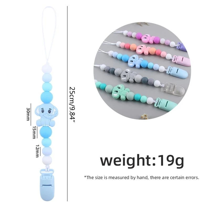 BPA-Free Animal Silicone Pacifier Clip for Baby 0–12 Months