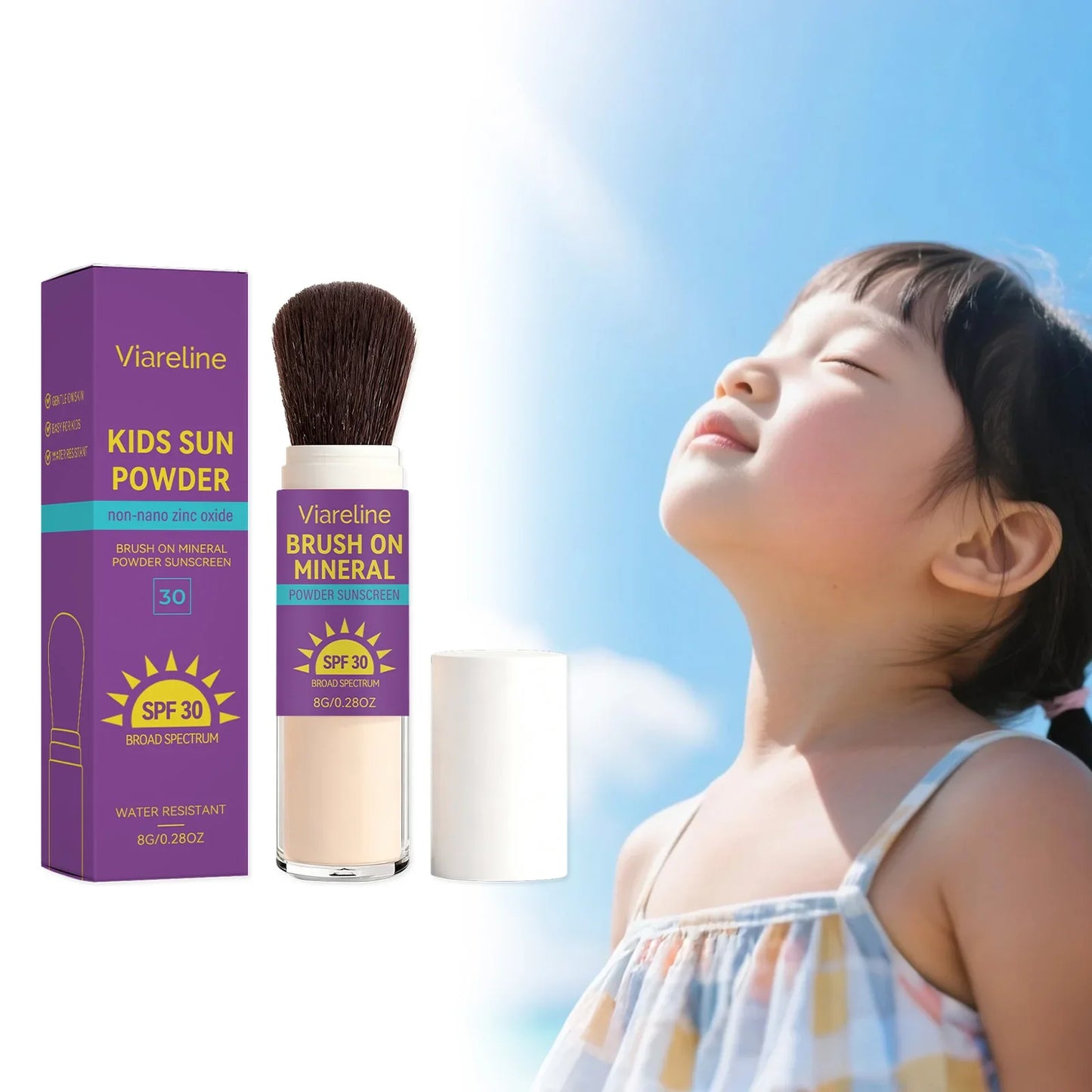 SPF30 Kids Sunscreen Powder – Broad-Spectrum UV Protection