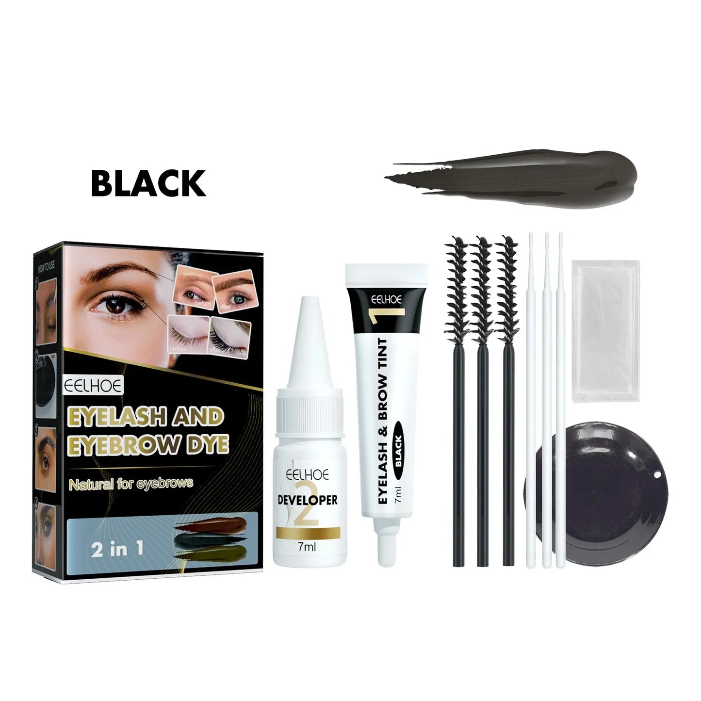 Semi-Permanent Eyebrow & Lash Tint Kit – Waterproof Cream