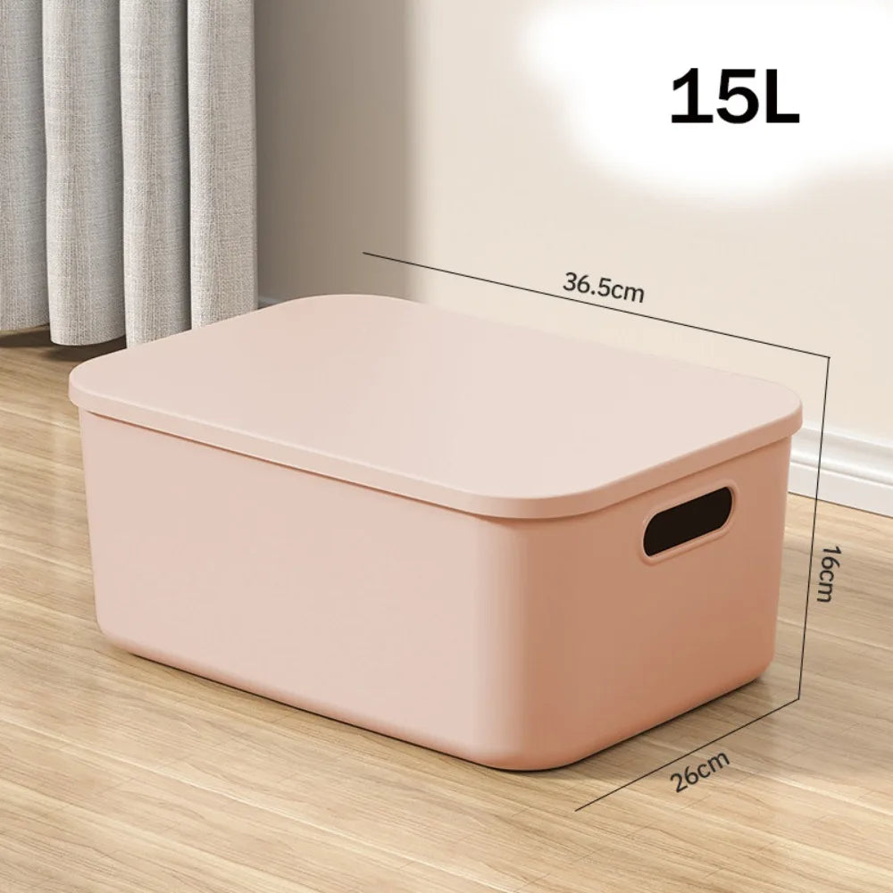 Stackable Plastic Storage Box with Lid | Home Organizer