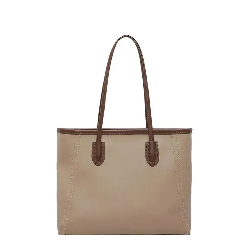 Large Capacity PU Leather Tote Bag – Women's Shoulder Bag
