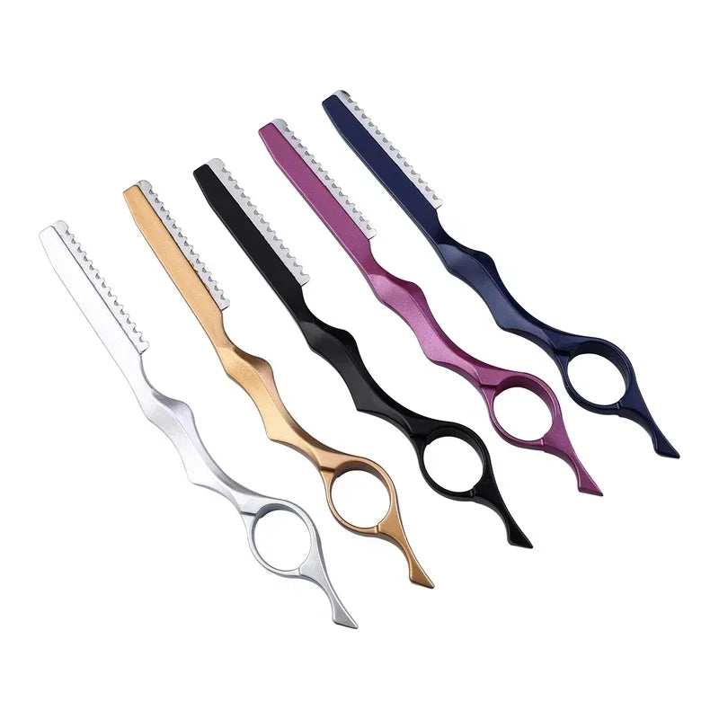 Hair Razors Cutting Hair, Fine Thinning, Trimming, Shaving Knife, Hairdresser Tool, Alloy, U1199 Peaceful Pleasures Health and Wellness Silver