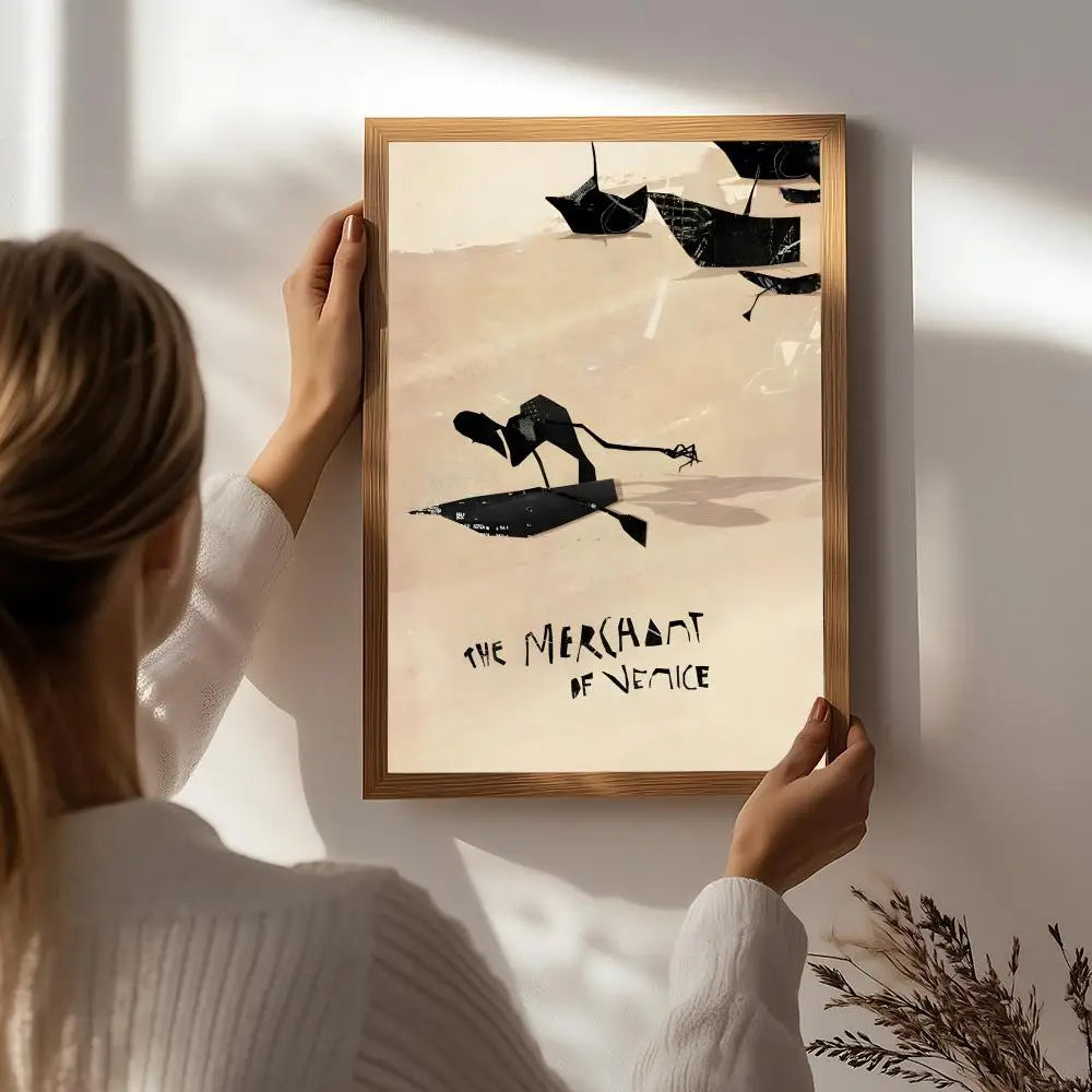 Drama T-The Merchant of Venice Poster HD Self Adhesive Waterproof Wall Art Ideal for Home Office Dorm Bedroom Great Gift Peaceful Pleasures Health and Wellness White5 15X20cmNoframe