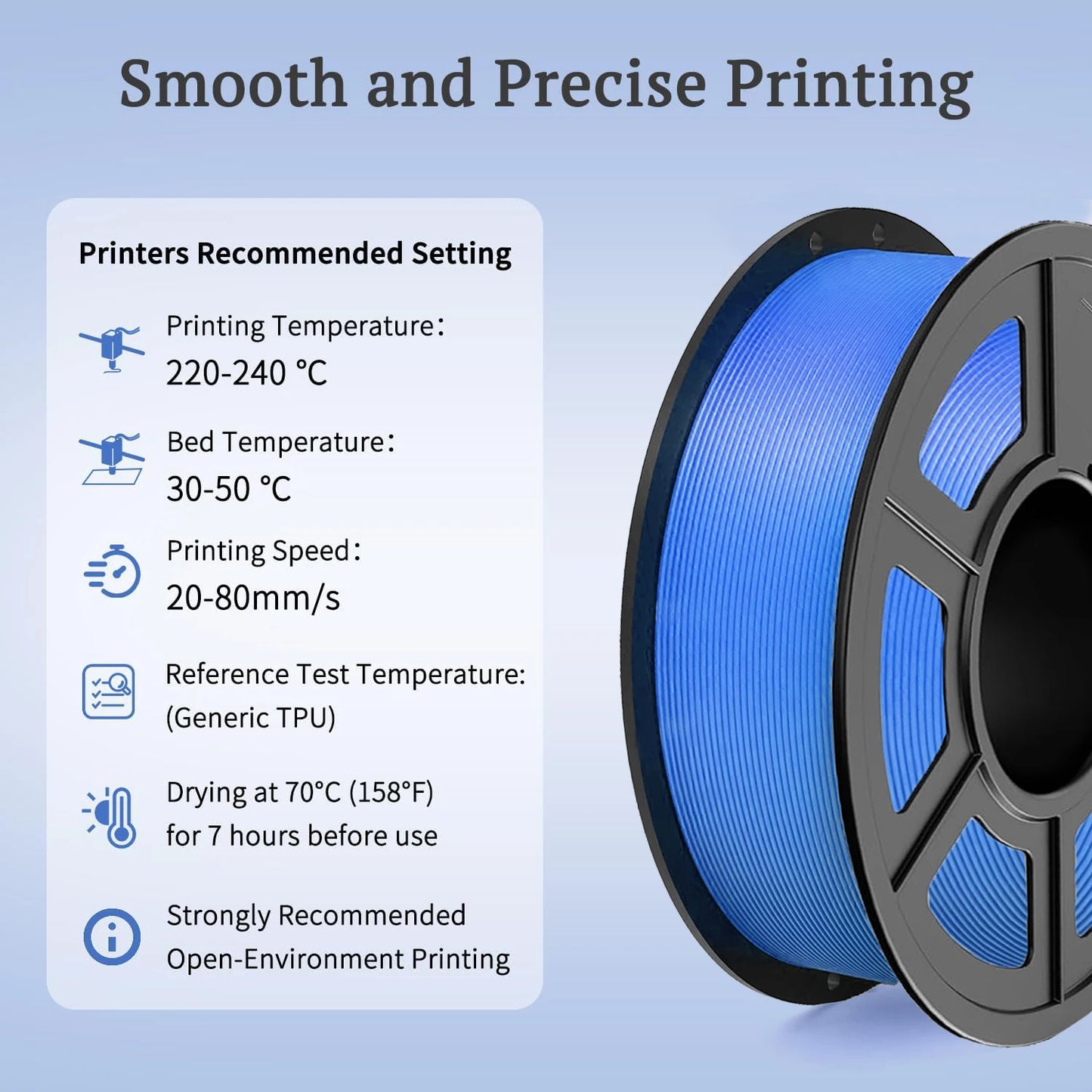 TPU Filament 1.75mm 95A Soft | FDM 3D Printer – DINGSUN 3D
