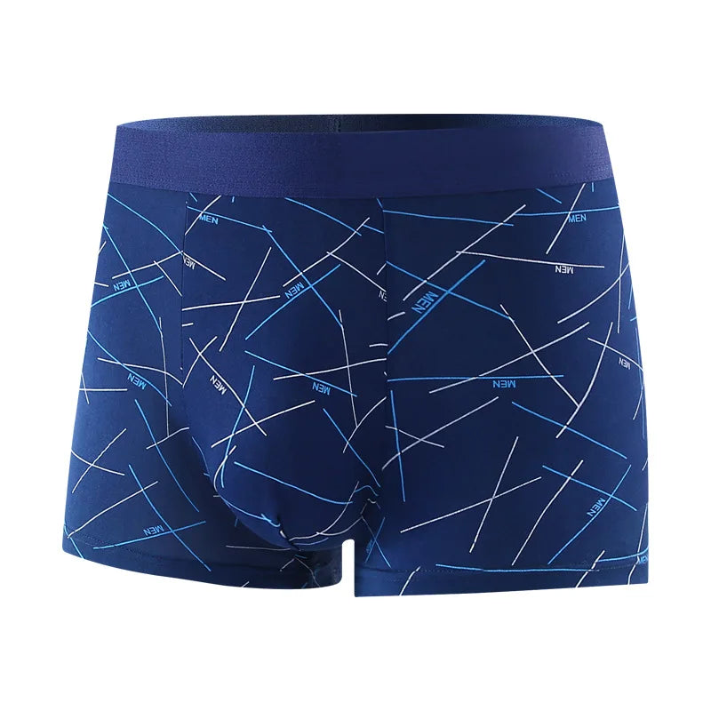 4 pieces of men's underwear: men's plain-cut boxers, youth-style mid-rise four-corner pants, large-sized boys' briefs, shorts Peaceful Pleasures Health and Wellness